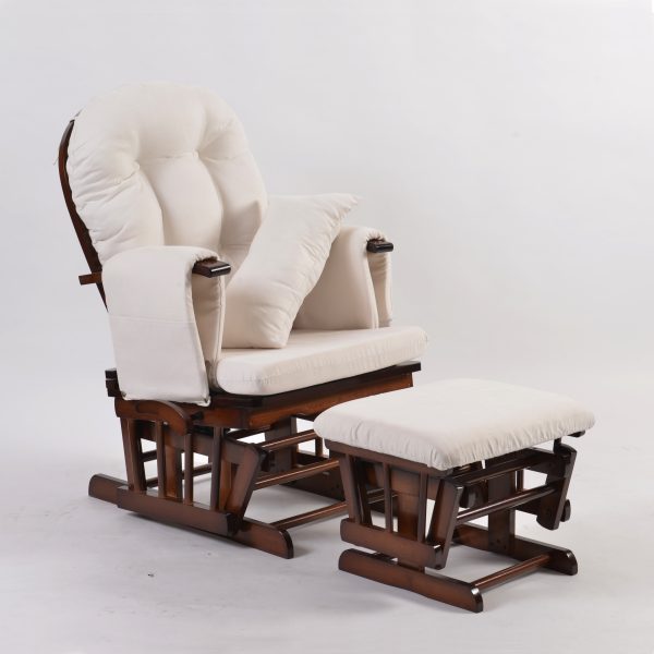 Classic Nursery Glider Rocking Chair with Ottoman classic nursery glider rocking chair with round back and ottoman