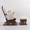 DSC_5807 Classic Nursery Glider Rocking Chair with Ottoman | Round Back Baby Feeding Chair