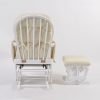 DSC_5812 Classic Nursery Glider Rocking Chair with Ottoman | Round Back Baby Feeding Chair