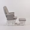 DSC_5831 Classic Nursery Glider Rocking Chair with Ottoman | Round Back Baby Feeding Chair