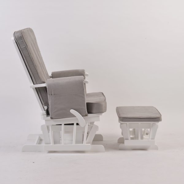 DSC_5842 Wooden Nursery Glider Chair with Ottoman