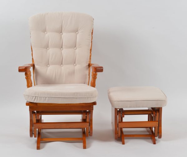 DSC_5902 Classic Wooden Glider Chair with Ottoman