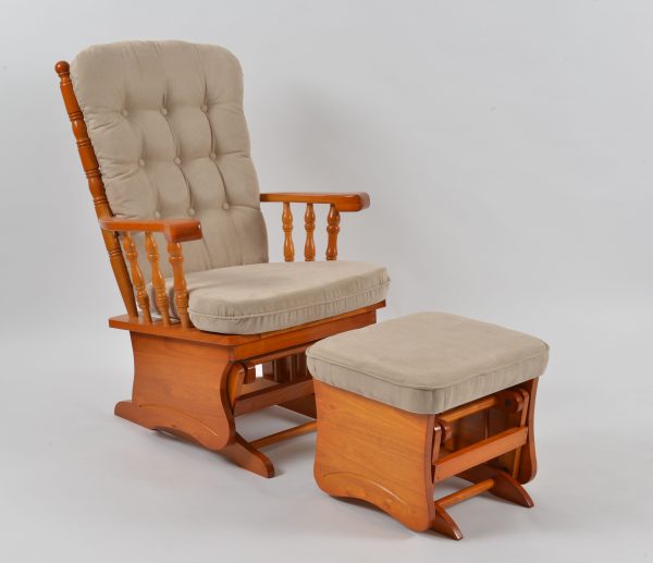 DSC_5904 Classic Wooden Glider Chair with Ottoman