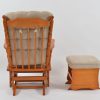 DSC_5912 Classic Wooden Glider Chair with Ottoman