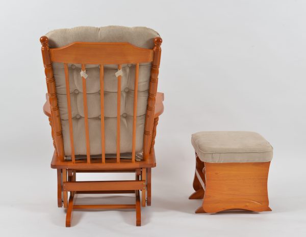 DSC_5912 Classic Wooden Glider Chair with Ottoman