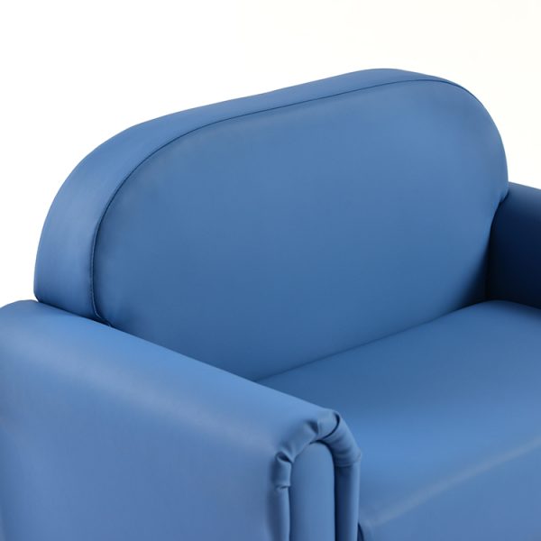 DSC_5931 拷贝 Blue Upholstered Kids Sofa with Wooden Legs