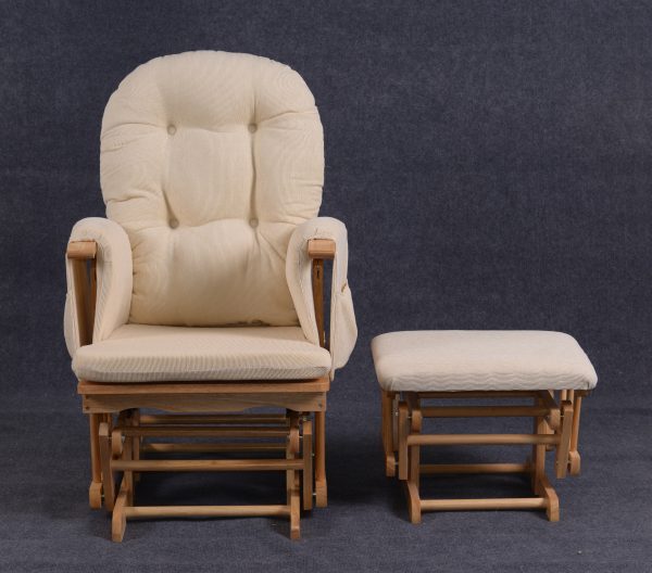 DSC_59321 Padded Nursery Glider Chair with Ottoman and Side Pockets