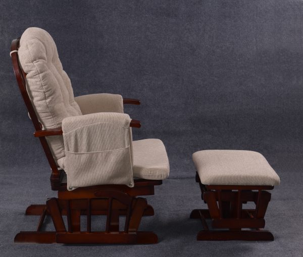 DSC_5949 Padded Nursery Glider Chair with Ottoman and Side Pockets