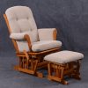 DSC_5960 Wooden Glider Chair with Ottoman – Classic Nursery Nursing Chair