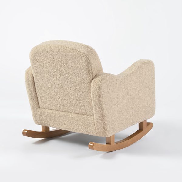 DSC_5987 Boucle Kids Sofa Rocking Chair with Wooden Rockers