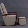 DSC_5987 Nursery Glider Recliner Chair with Ottoman | Wooden Armrest Baby Feeding Chair
