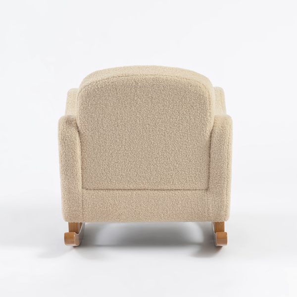 DSC_5989 Boucle Kids Sofa Rocking Chair with Wooden Rockers