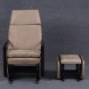 DSC_5992 Nursery Glider Recliner Chair with Ottoman | Wooden Armrest Baby Feeding Chair