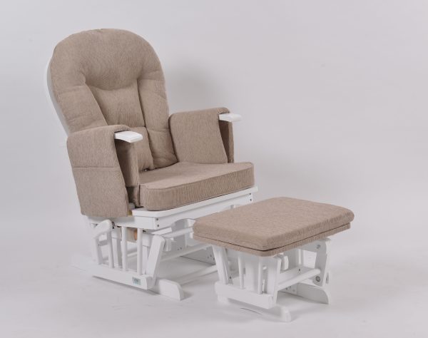 DSC_6109 Wooden nursery rocking chair with footrest