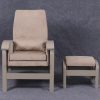 Upholstered Nursery Glider Chair with Ottoman