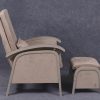 Upholstered Nursery Glider Chair with Ottoman