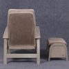 Upholstered Nursery Glider Chair with Ottoman
