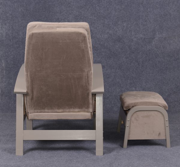 Upholstered Nursery Glider Chair with Ottoman