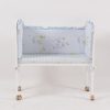 Bedside Baby Crib Front View Front view of adjustable wooden bedside baby crib
