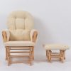 Classic Button Tufted Nursery Glider Chair with Ottoman
