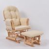 Classic Button Tufted Nursery Glider Chair with Ottoman