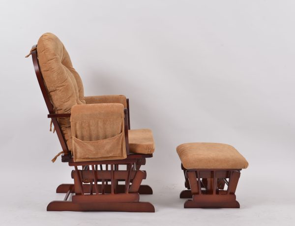 Classic Button Tufted Nursery Glider Chair with Ottoman
