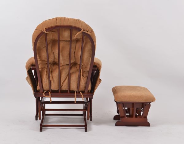 Classic Button Tufted Nursery Glider Chair with Ottoman