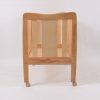 Natural Wooden Baby Crib Front view of natural wooden baby crib with open slatted sides