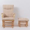 Padded High Back Nursery Glider Chair with Ottoman