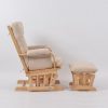 Padded High Back Nursery Glider Chair with Ottoman