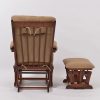 Padded High Back Nursery Glider Chair with Ottoman