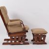 Padded High Back Nursery Glider Chair with Ottoman