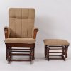 Padded High Back Nursery Glider Chair with Ottoman