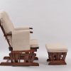 DSC_6372 Classic Nursery Glider Rocking Chair with Ottoman | Round Back Baby Feeding Chair
