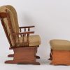 DSC_6391 Wooden Wingback Nursery Glider Chair with Ottoman