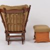 DSC_6392 Wooden Wingback Nursery Glider Chair with Ottoman