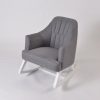 Upholstered Nursery Rocking Chair with Channel Tufted Back