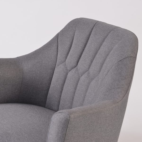 Upholstered Nursery Rocking Chair with Channel Tufted Back