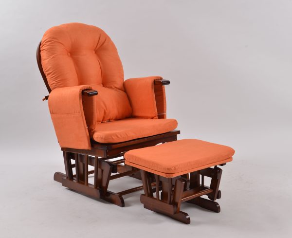 Classic Nursery Glider Chair with Ottoman