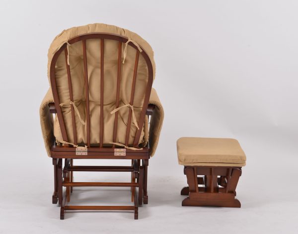 Classic Nursery Glider Chair with Ottoman
