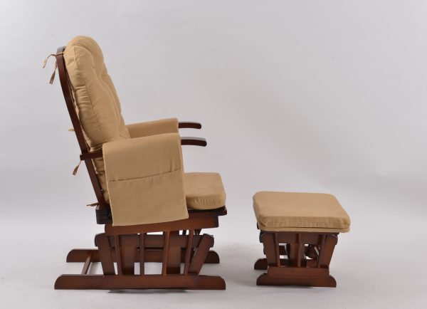 Classic Nursery Glider Chair with Ottoman