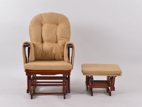 Classic Nursery Glider Chair with Ottoman