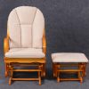 DSC_6546 Wooden Nursery Glider Chair with Ottoman