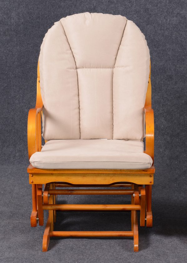 DSC_65461 Wooden Nursery Glider Chair with Ottoman