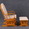 DSC_6548 Wooden Nursery Glider Chair with Ottoman
