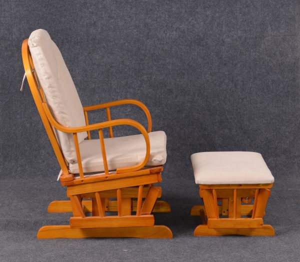 DSC_6548 Wooden Nursery Glider Chair with Ottoman