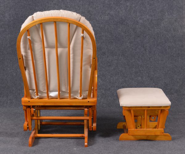 DSC_6549 Wooden Nursery Glider Chair with Ottoman