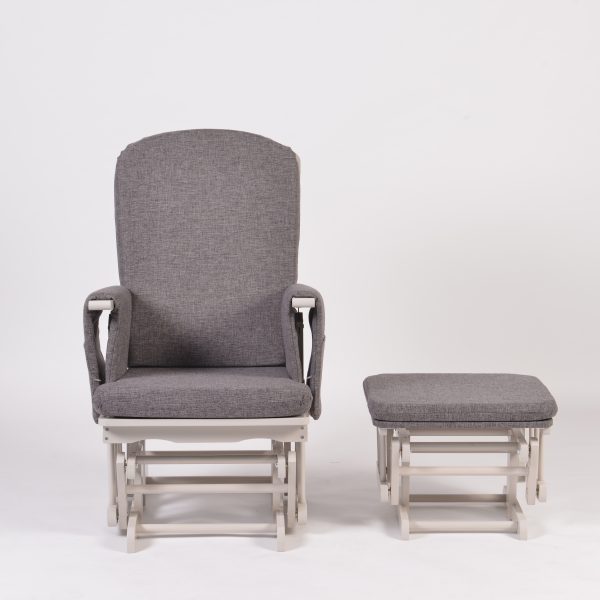 DSC_6610 Upholstered Nursery Glider Chair with Matching Ottoman