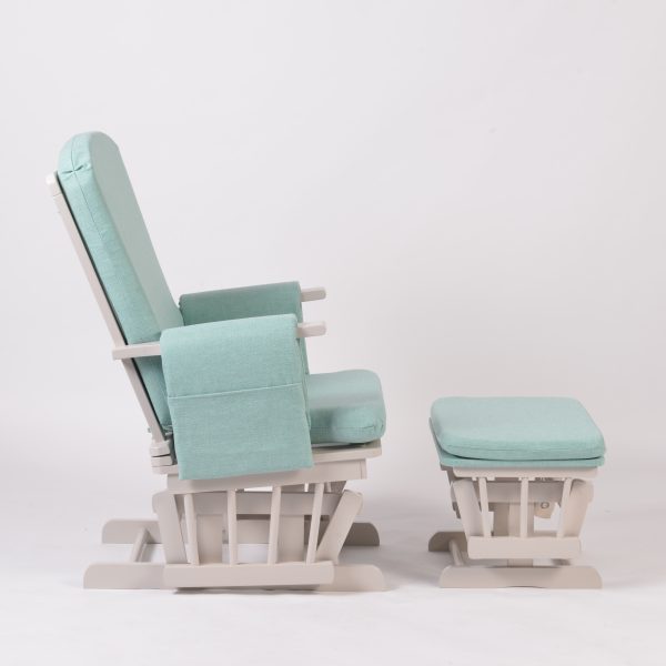 DSC_6618 Upholstered Nursery Glider Chair with Matching Ottoman