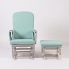 DSC_6621 Upholstered Nursery Glider Chair with Matching Ottoman